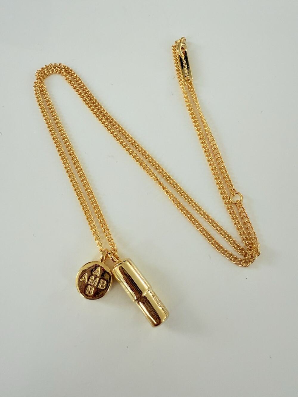 Ambush gold stainless steel pill necklace chain #streetwearjewels #pillnecklace